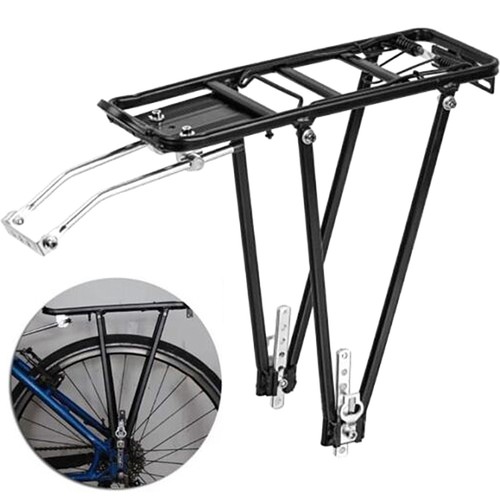 Black alloy rear bicycle - black,