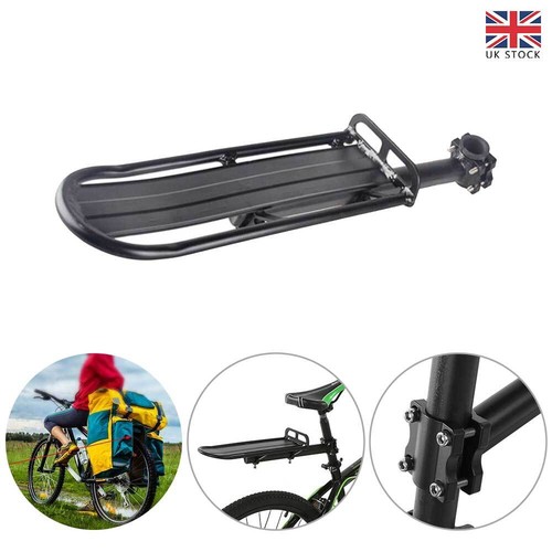 Black alu rear bicycle pannier - alu,