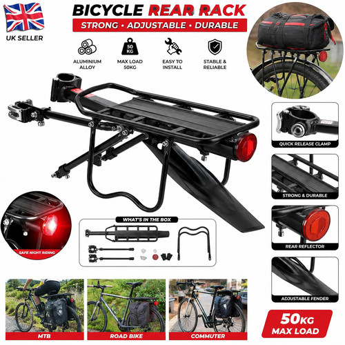 50kg rear bike pannier rack - rear,