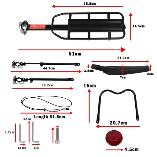 Aluminium alloy bicycle rear - alloy,