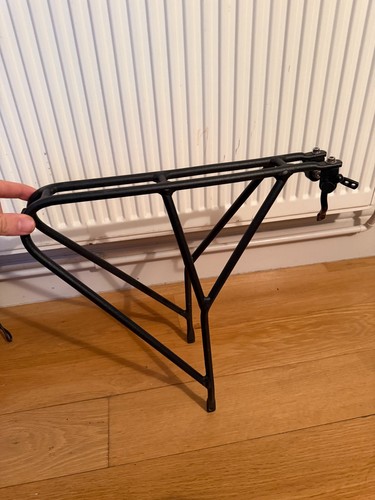 Black rear pannier rack bike - pannier,
